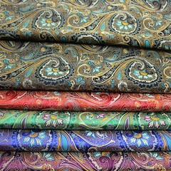 50x75cm Floral Whorl Damask Brocade Fabric for Upholstery Curtain Craft Supplies
