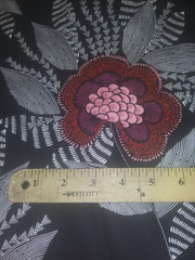 Black Pink White Geometric Floral Cotton Twill Fabric~3+ yards Uncut~JoAnn