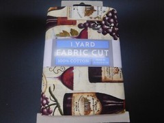 David Textiles cotton precut fabric 100%cotton Chateau Vin Rouge 36 x 44 in