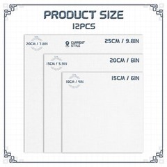 12 Pcs 10 x 10 Inch White Cotton Embroidery Fabric Squares for Craft Supplies