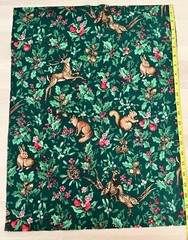 ****VIP Christmas Woods 100% Cotton 4 Pieces Fabric Animal Themed