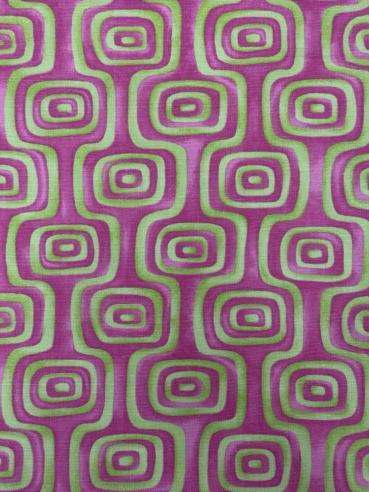Modern Geometric Decorator Fabric Cotton Fushia/Lime Green ***Read for Yardage
