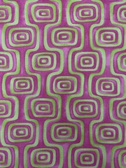 Modern Geometric Decorator Fabric Cotton Fushia/Lime Green ***Read for Yardage