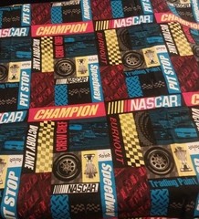 Nascar Champion Patch Cotton Fabric 44″ X 24″
