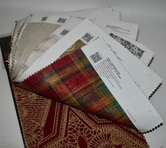 Big FABRIC SAMPLE BOOK Red Spice SEDONA Autumn 45pcs LOT Print Embroidery Woven