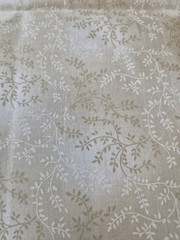 Neutral Vine Leaf Cotton Fabric 17×32 Beige Cream Quilting Craft Sewing Piece
