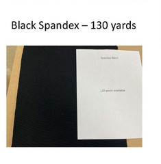 1 ROLL/70.2 YARDS OF BRAND-NEW BLACK SPANDEX W/ LAMINATED FOAM BACKING!