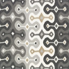 Schumacher Cotton Linen Ikat Warp Print Fabric- Darya Ikat Stone 0.85 yds 174833