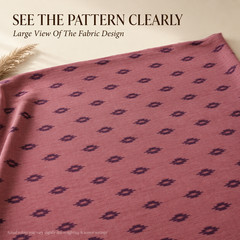 Handwoven Cotton Ikat Fabric – Indian Pink & Purple, 2.5 Yards x 44in Wide