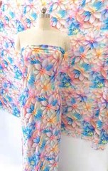 55”Wide By Yard Colored Flower Viscose Fabric 100 Rayon Material For Dress Robe