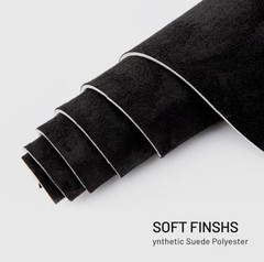 Suede Auto Headliner Fabric 54″ L × 60″ W with Foam Backing – 54″L×60″W Black