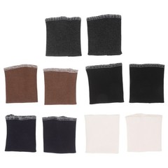 5 Pairs Pure Cotton Threaded Edge Fabric Knitted Cuffs for Sleeves Elastic