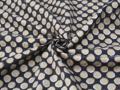 NO TARRIF CHARGES 100%✅ 7 Yard Black Gold Hand Block 100%Cotton Fabric ZK_288