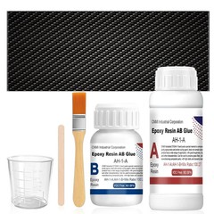 Carbon Fiber Repair Kit 8×23.6 Inch Cloth 100g Epoxy Resin Hardener Tools Set…