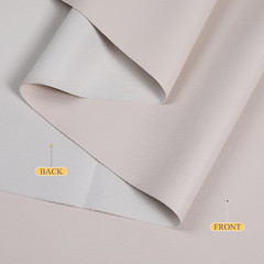 Faux Leather 0.7Mm Upholstery Fabric by the Yard 55X36 Inch Beige | PU Waterproo