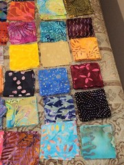 150 Batik Fabric 2.50″ Quilt Squares Bundle 100% Cotton Charm