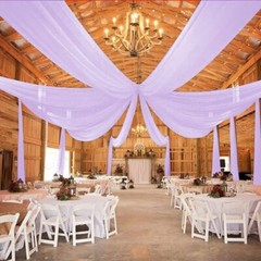 Sheer Voile Chiffon fabric is a 118″ wide width for curtains and event decoratio
