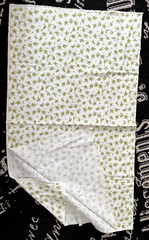 Vtg 1 yd 42X37 BUTTERCREAM Lime Green Pin Dot FLORAL Cotton Quilt FABRIC JO-ANN