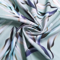 55” Wide Leaf Pattern Viscose Fabric Soft Rayon Poplin Material For Dress Gown