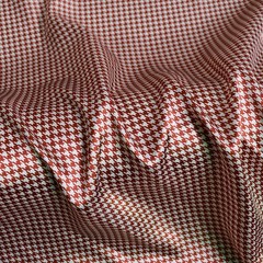 58” Wide By Yard Houndstooth Geometric Print Satin Charmeuse Fabric Soft Lining