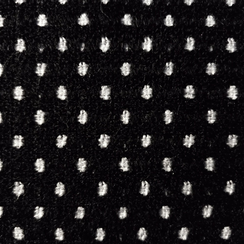 BLACK WHITE SWISS DOT TWEED FABRIC 58″ BY THE SMAL POLKA DOT FASHION FABRIC