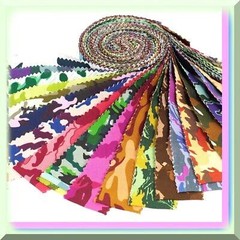 40-Piece Multicolor Camouflage Cotton Quilt Strips