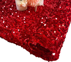 Red Stretch Fabric Velvet Sequin Fabric by the Yard Red Sequin Fabric 2 Yards Sp