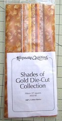 Keepsake Quilting “Shades of Gold Die Cut Collection” (15pcs) 10″ x 10″ #9501B