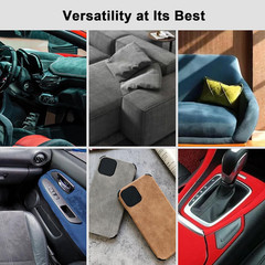 Premium Black Suede Fabric Wrap – 17×70 inch Suede Wrap for Car Interior – Self-
