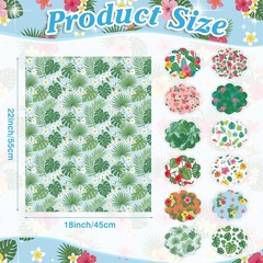 12 Pcs Summer Fabric Bundles, 18 x 22 Inch Hawaiian Fat Quarters, Tropical Th…