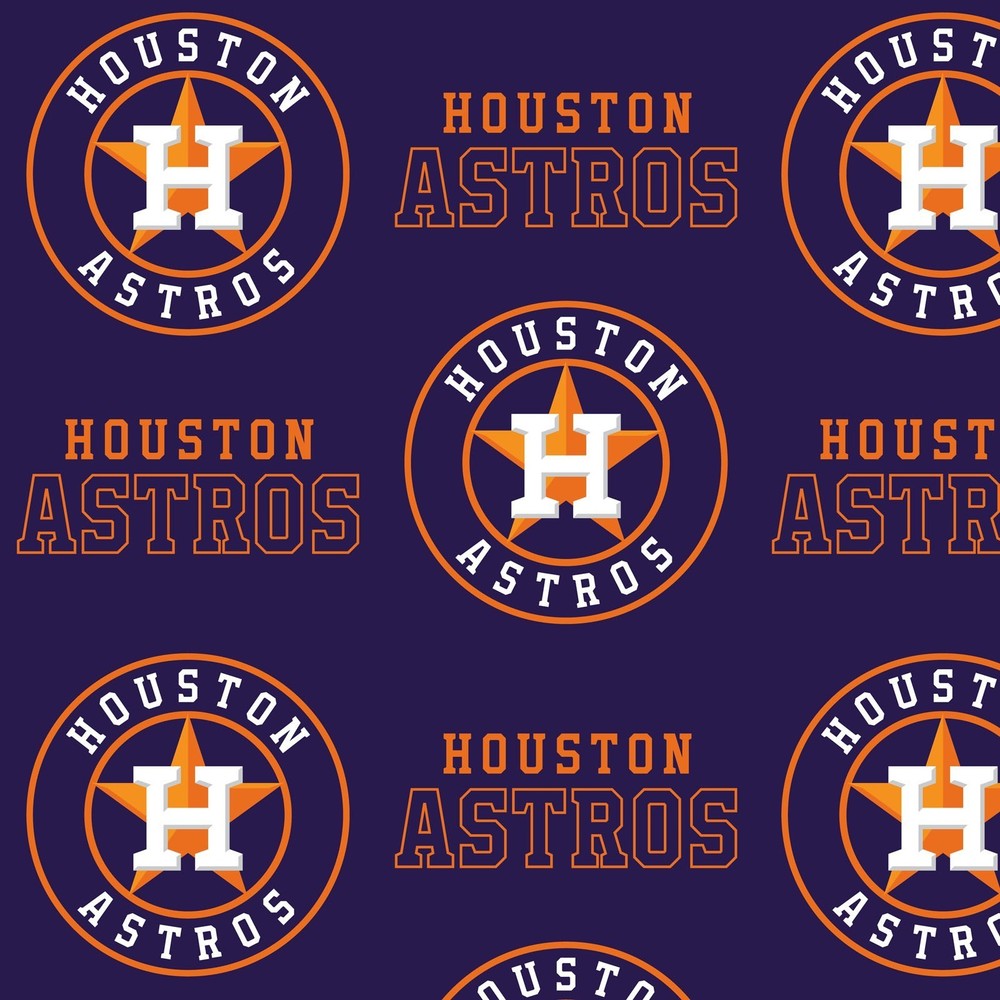 Houston Astros MLB Fleece Fabric – 58″ Wide – Sold by The Yard & Bolt