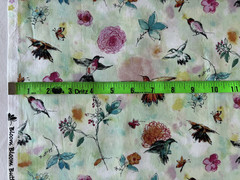 Bloom Bloom Butterfly – Hummingbird Flight Seafoam Fabric by RJR Studio 26″x43″