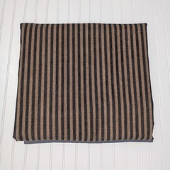 Vintage Woven Tapestry Upholstery Fabric 10 Yards Black Striped Chenille Velour