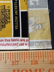 Georgia Tech Cotton Fabric – Almost 1/2 Yard- 17.5”x 44” Sew, Quilt, Craft NEW