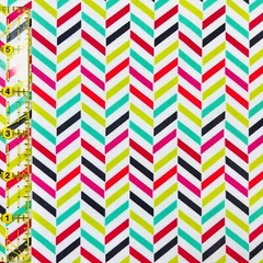 Chevron Striped Fabric Tutti Tango 71468 by AMF 44” long x 45″ wide 100% Cotton