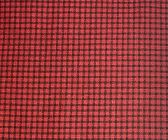 By 1/2 Yd Red & Black Gingham Small Check Plaid Vintage Fabric Traditions BTHY