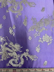 Arisa LAVENDER Dragon Brocade Chinese Satin Fabric for Cheongsam/Qipao, Apparel