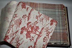 Big FABRIC SAMPLE BOOK Red Spice SEDONA Autumn 45pcs LOT Print Embroidery Woven