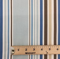 4.25 Yards Stripe in Blue and Brown Lightweight Home Decor Fabric