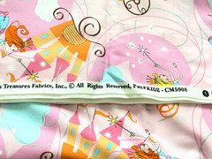 Timeless Treasures PINK Cotton PRINCESS Pumpkin Carriage CASTLE Fabric 2.5 yds