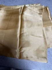 Vintage Shiny Smooth Slippery Gold Polyester Satin Fabric 114cm x 288cm