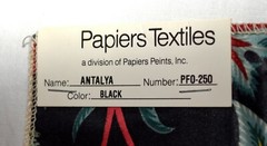 Papiers Textiles Floral Upholstery Fabric Sample Remnant 24″ x 27″ W Germany