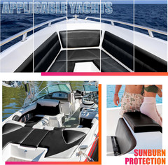 Meneng Black Marine Vinyl Fabric: 54″X36″ Faux Leather for Boat Seats | Grain Vi