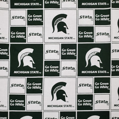 Michigan State Spartans Fabric Go Green 65 x 41 Precut