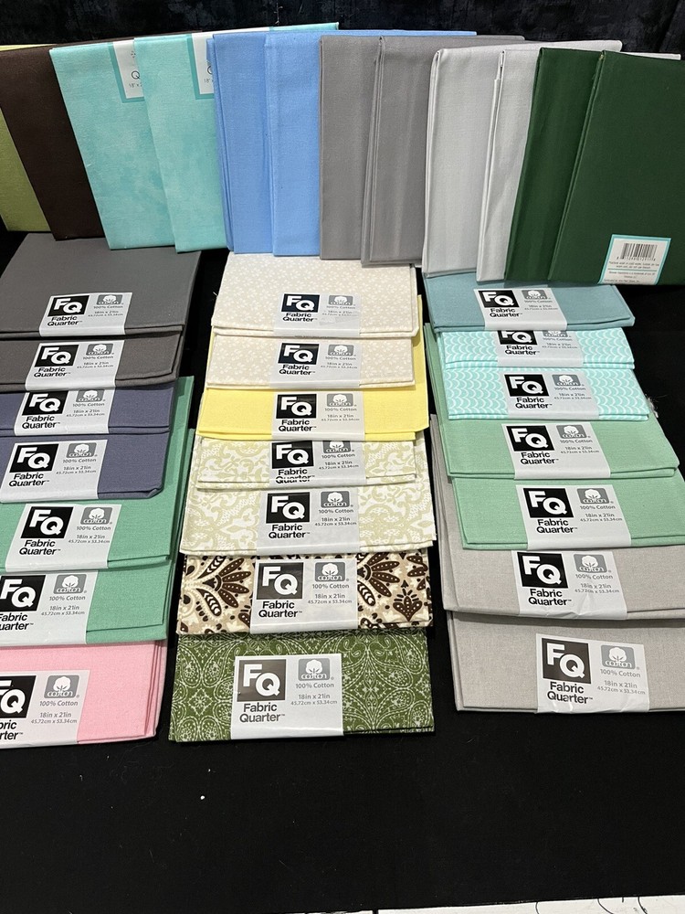 33 Fabric Quarters 100% Cotton Multiple ColorsPatterns NWOTs Quilters Paradise