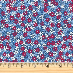 Front Porch Charm Patriotic 4th Ditsy Blue 4695-75 Fabric By half yd cont cuts