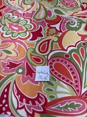 Bright Paisley Upholstery Fabric 19×36 ” Multi-Color Swirl Pattern Crafting Home