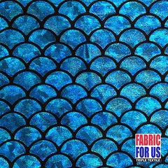 Fish Scale / Mermaid Holographic & Reflective 4-Way Stretch Fabric 58/60″ Wide