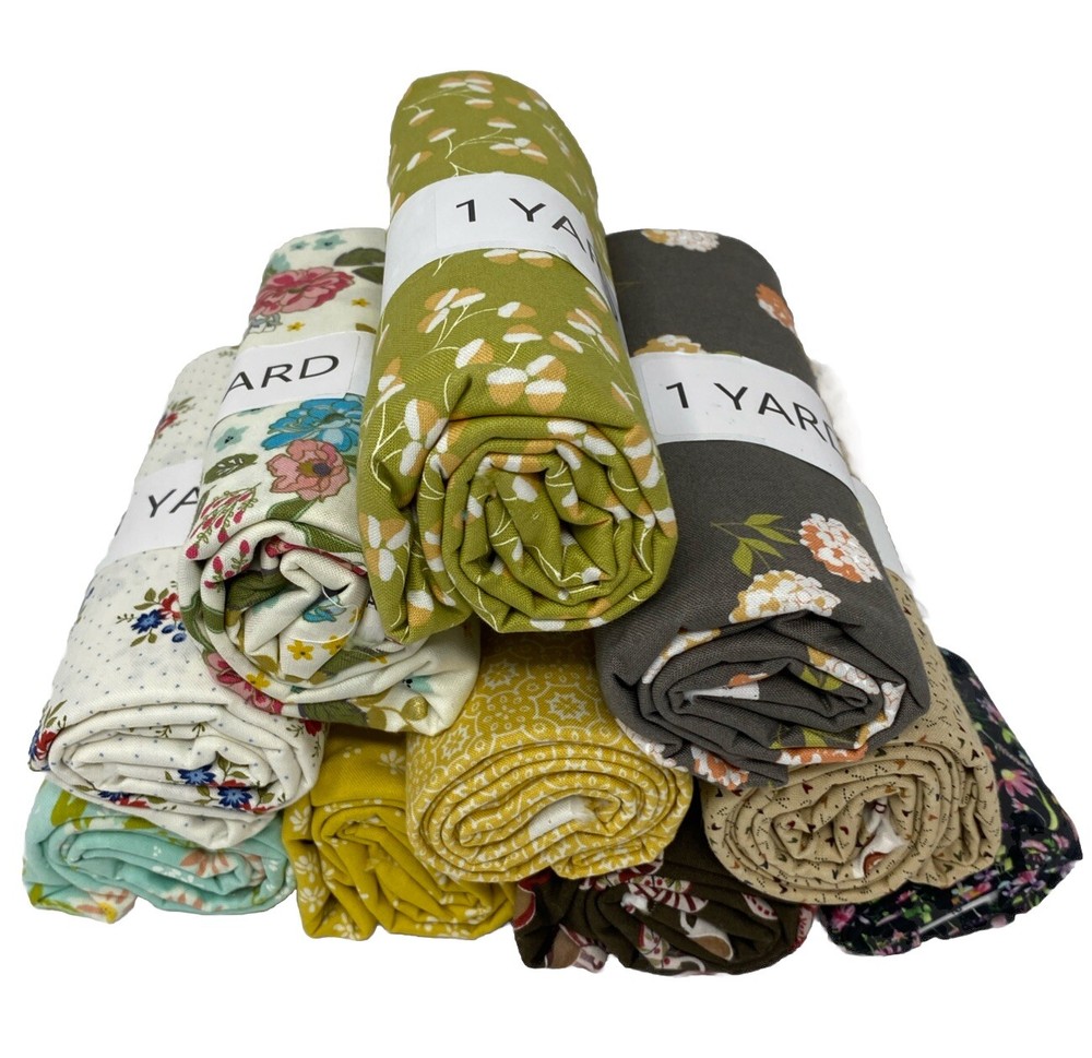 Moda Fabrics One Yard Fabric Cuts ( 10) NEW