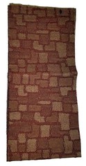 Upholstery Fabric Swatch Tan Browns With Rust Reddish Tones 18.25″ X 4″ Size #8C